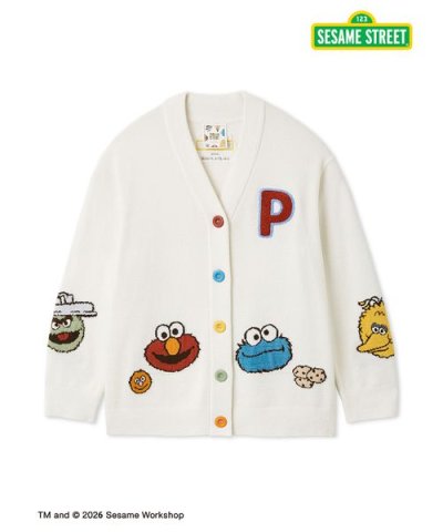 【SESAME STREET】エアリーモコアップリケカーディガン