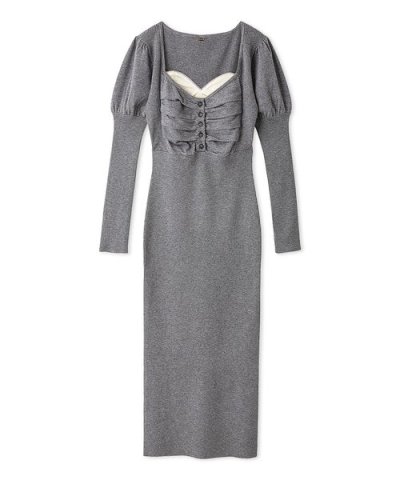 ニットドッキングビスチェワンピース