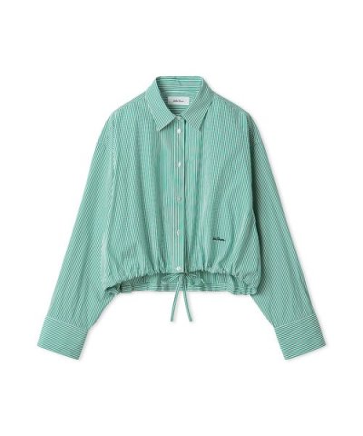 ストライプドロストショートシャツ