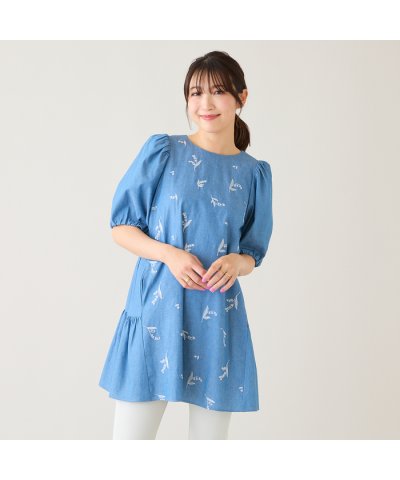 ローズティアラ RoseTiara 【綿100%】スズラン刺繍バックティアードチ