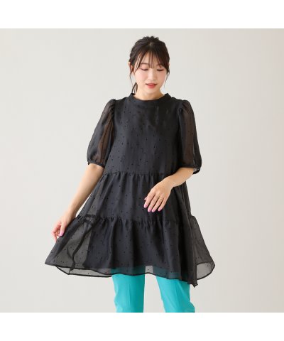 ローズティアラ RoseTiara バックリボンハートフロッキーチュニック