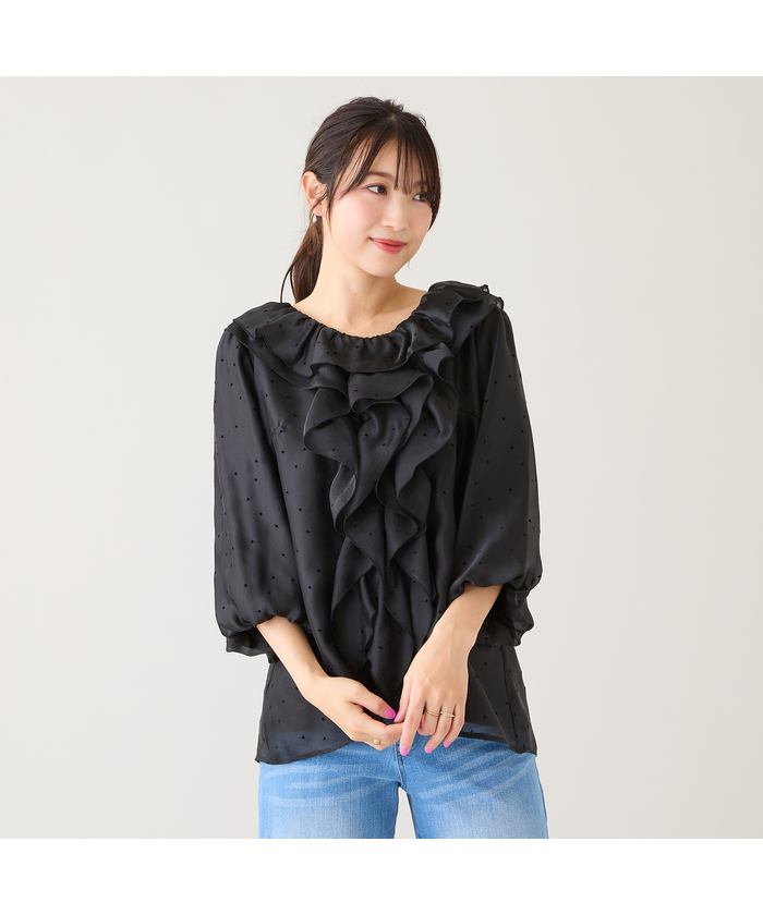 ローズティアラ RoseTiara ハートドットフリルブラウス(508754312