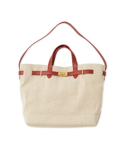 ベルト付きキャンバストートバッグ