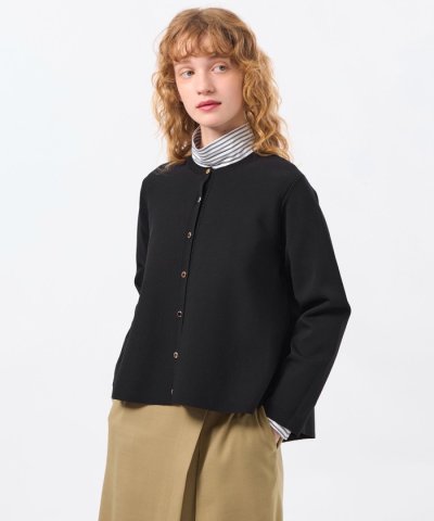 ミラノリブフレアニットジャケット