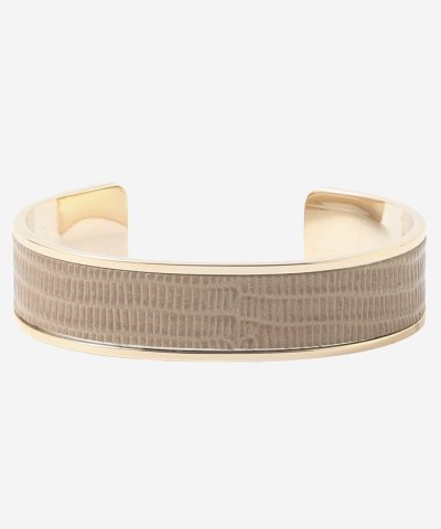 【eclat5月号掲載】【婦人画報4月号掲載】リザードエンボスレザーバングル