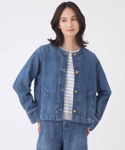 【ウォッシャブル】ブレンドデニムブルゾン