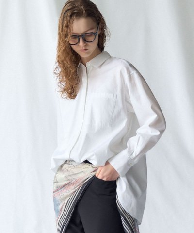 【見上愛さん着用】CANCLINI シャーティング ルーズフィットシャツ