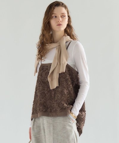 リボンエンブロイダリー キャミソール