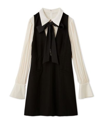 シャツドッキングミニワンピース