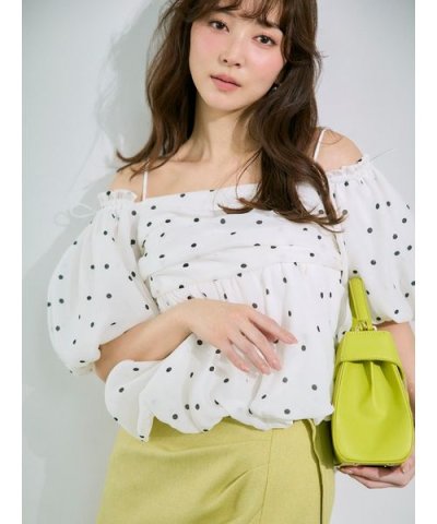 【WEB限定】オフショルパフスリーブブラウス／ウォッシャブル