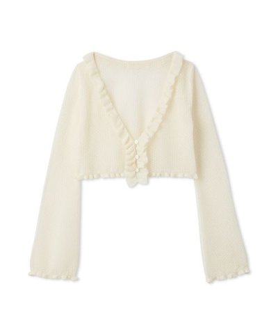 フリルニットカーディガン