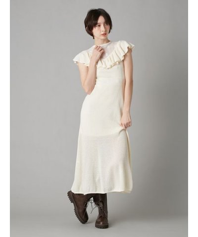 クロシェレーシーニットワンピース