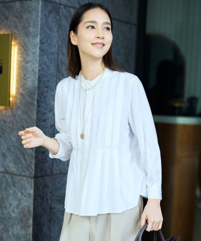 ドレープブロードタック ブラウス