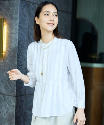 ドレープブロードタック ブラウス