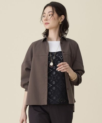 【カタログ掲載】ブラッシュドコットンサテン シャツ