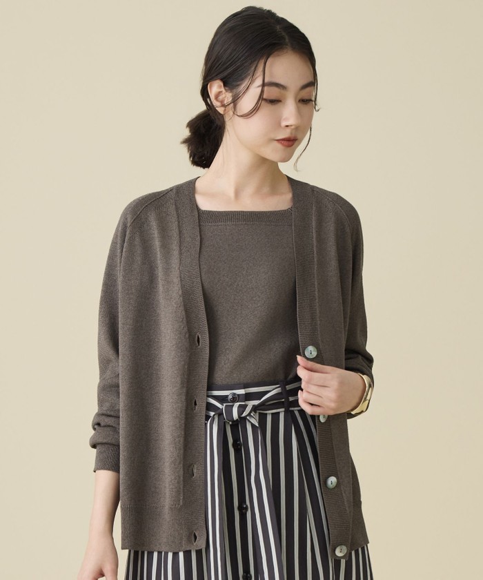 ブラウン系｜カーディガン｜自由区 (Lサイズ)(ジユウクエル)｜阪急