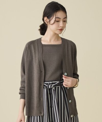 ペーパーコットンニット カーディガン