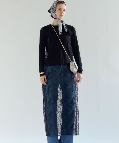 刺繍レース キャミソールワンピース