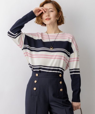 コットンポリエステルストレッチ オーバーサイズ ニット