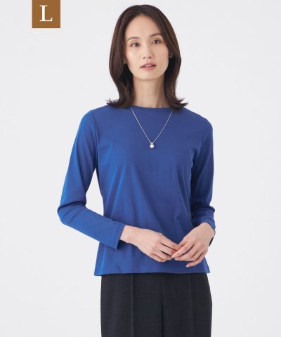 【L】【接触冷感・ウォッシャブル】コットンフライスカットソー