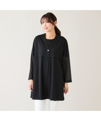 ローズティアラ RoseTiara 【セットアップ対応】シアーロングカーディガン