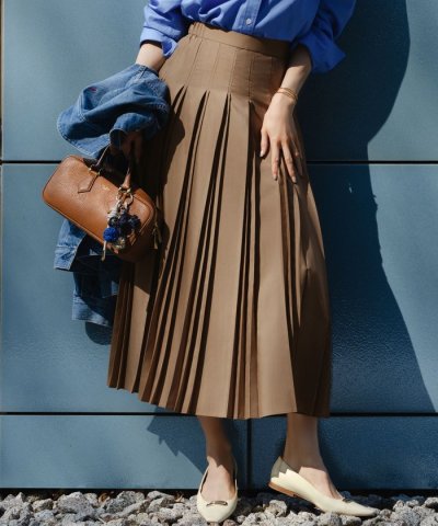 グロッシープリーツ ロングスカート