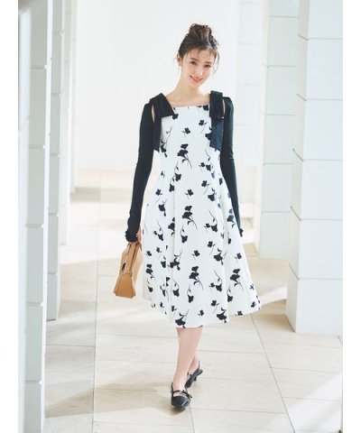 【多機能素材】ラッシュガードショルダーリボンワンピース