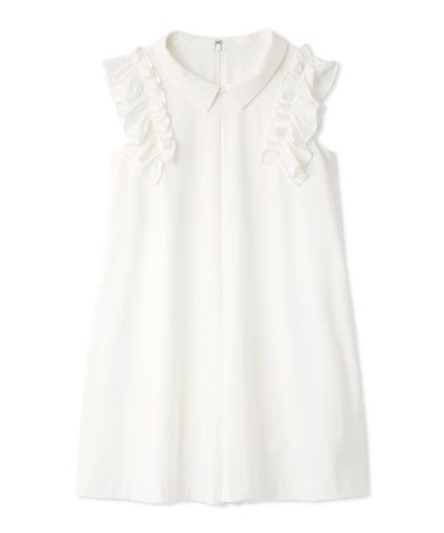 【水陸両用可】衿付きフリルロンパース