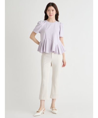 【洗える】ストレッチフレアカプリパンツ