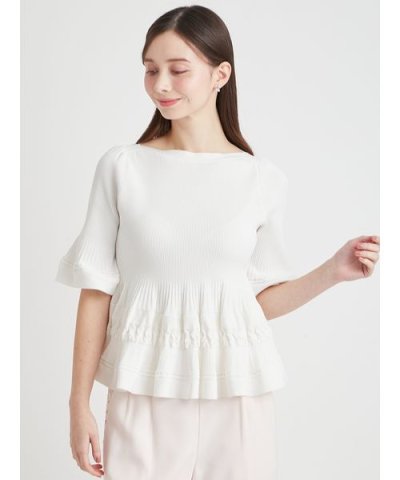 【洗える】テクスチャードニットプルオーバー