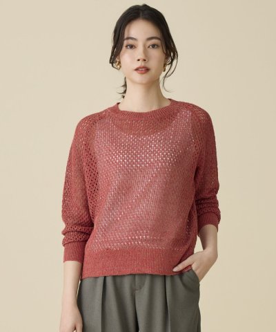 【SHIHOさん着用】リネンミドルゲージメッシュ ニット