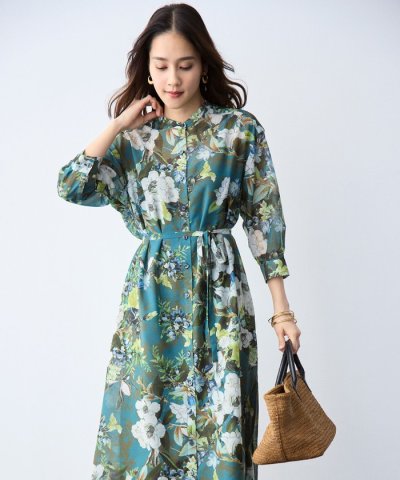 【SHIHOさん着用】ボタニカルプリント ワンピース