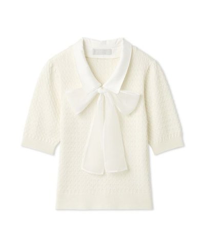 デタッチャブルケーブルニットプルオーバー