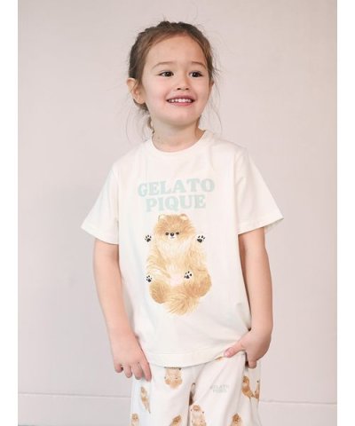 【KIDS】ドッグワンポイントTシャツ