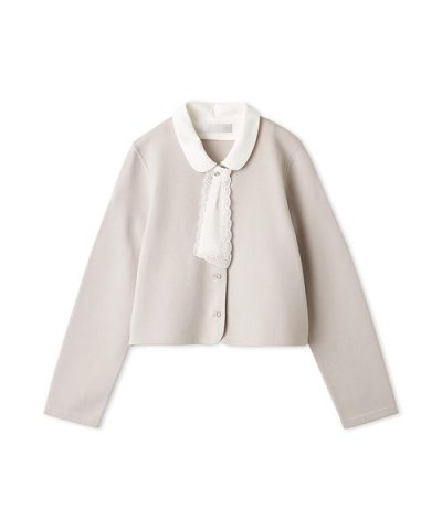 【UVカット】【洗える】刺繍ボウタイカーディガン