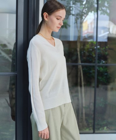 ARSENOPY / コットンドライタッチ Vネックニット