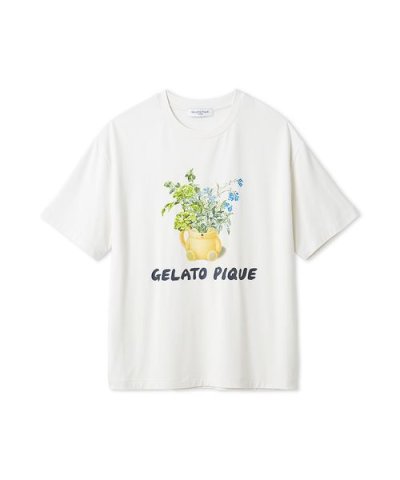 【HOMME】フラワーワンポイントプリントTシャツ