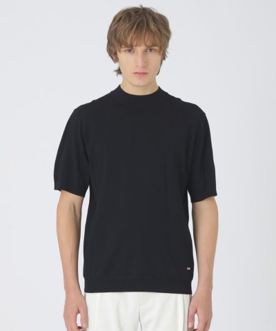 ヴィスコンフィーモックネックニットTシャツ
