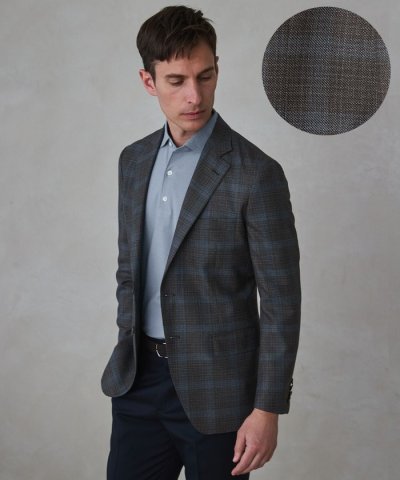 【REDA】TIMELESS HARMONY ジャケット_ブラウン×ブルー