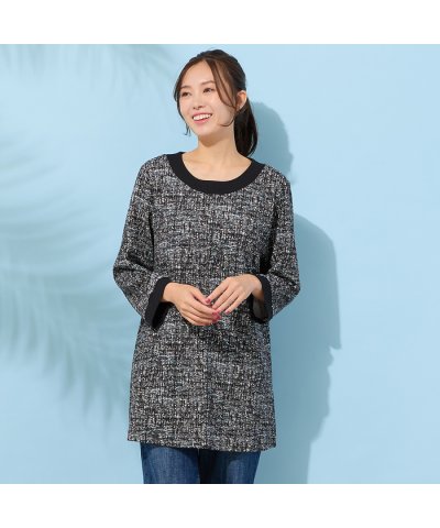 ピサーノ PISANO 【手洗いOK】DJニット・フレアーシルエットチュニックカ