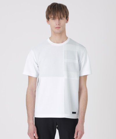 【BLACK lab.】テクスチャーミックスパッチワークTシャツ