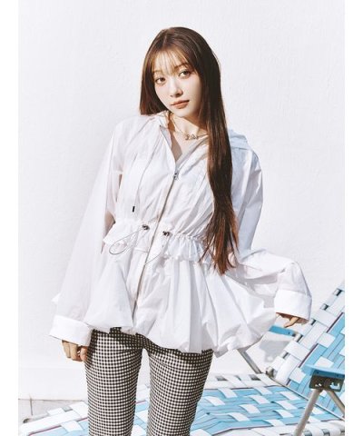 【UVカット】撥水ペプラムシアーブルゾン