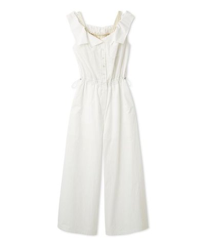 サテンキャミレイヤードオフショルコンビネゾン