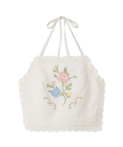 フラワークロスステッチホルターキャミビスチェ