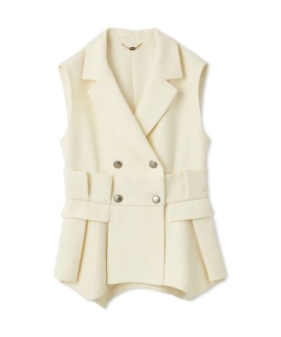 ツイードプリエペプラムジレ