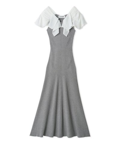 ラッフルフリルコンビニットワンピース