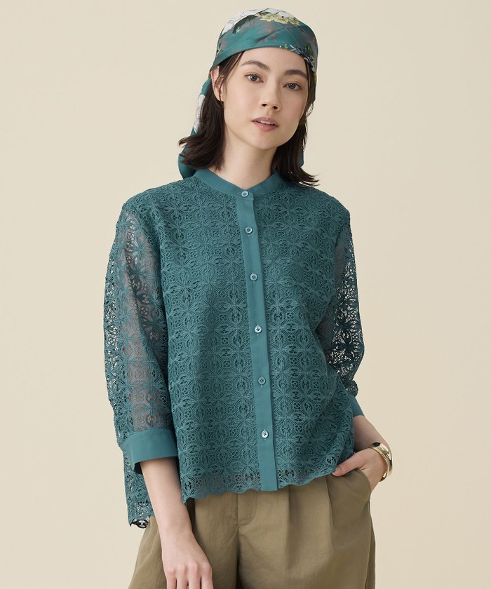 ジオメトリックレース ブラウス(508760140)｜阪急百貨店公式通販サイト