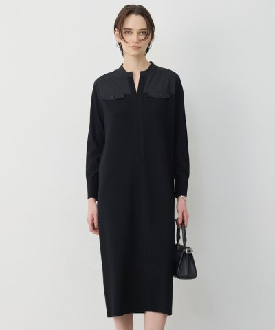 クリアレーヨンストレッチ ニットワンピース