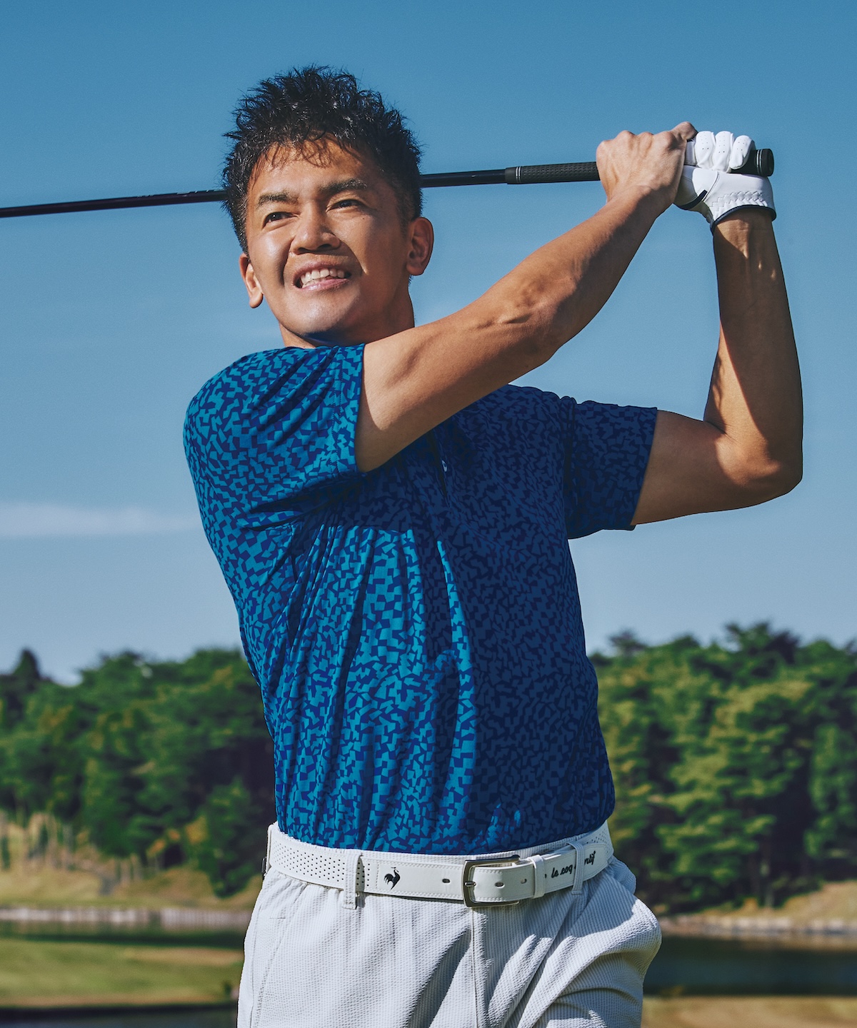 ルコックスポルティフ ゴルフ le coq sportif golf ミナモ柄半