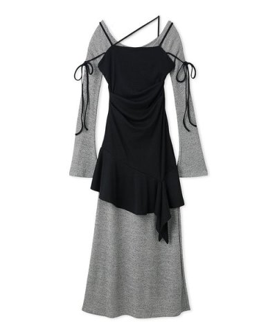 デザインレイヤードカットワンピース